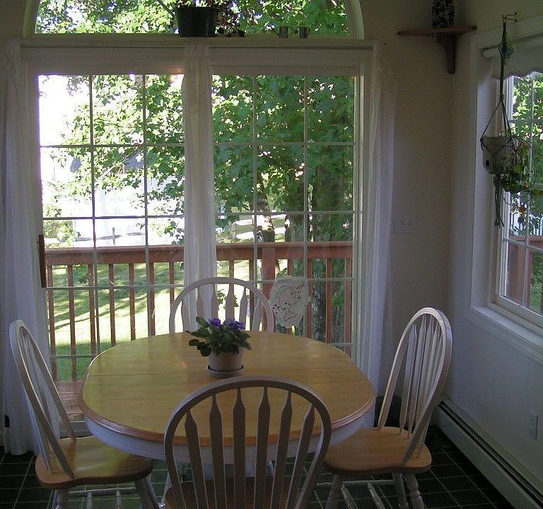 View out the breakfast nook