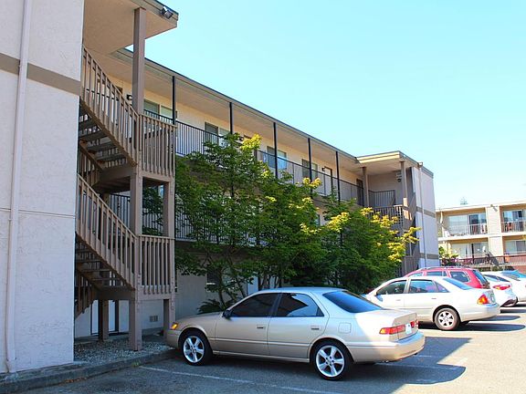 Off street lighted parking lot.