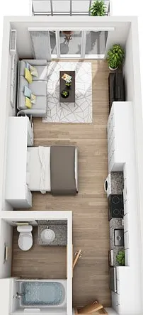 Traveler - Studio / 1 Bath - 405 SF Traveler - Studio / 1 Bath - 405 SF