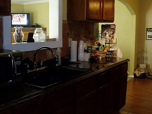 View from kitchen into den!