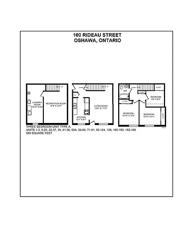 Floor plan 3 Bedroom 3 Bed 1 Bath 2