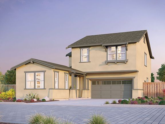 Arts Elevation of the Exterior Rendering of Residence Three at Chandler in Brentwood, CA by Brookfie