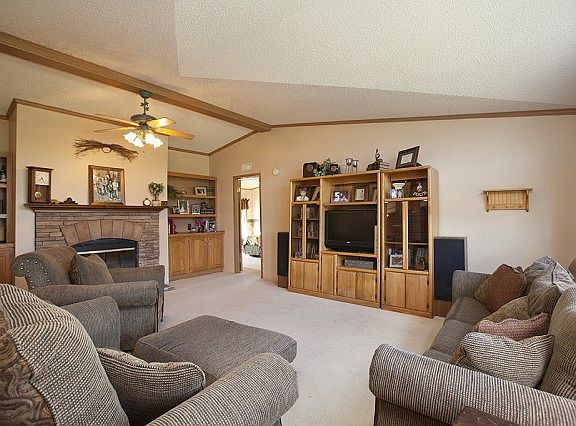 Family room with fireplace