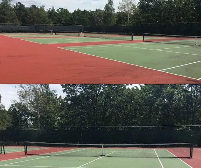 HOA Amenities - Winding Way Tennis Courts located directly across from the chalet