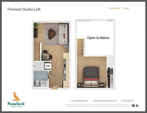 Floor plan Fremont Studio Loft