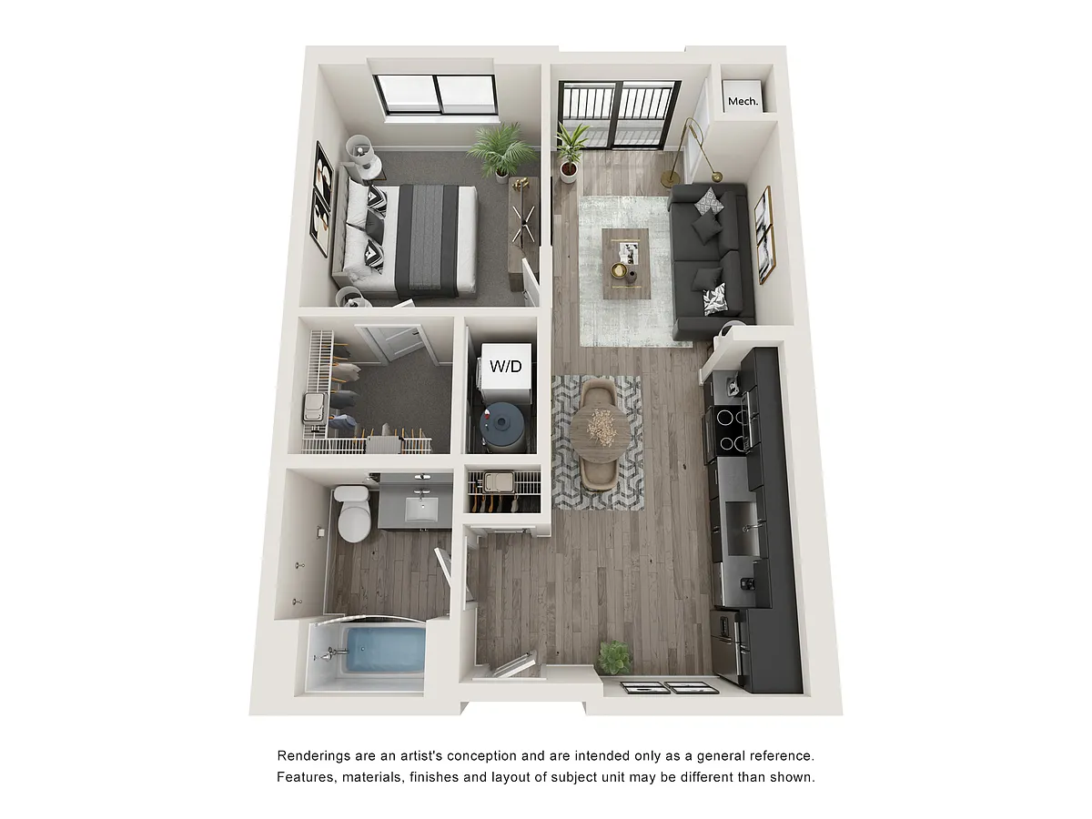 Floor plan 1bdx1ba