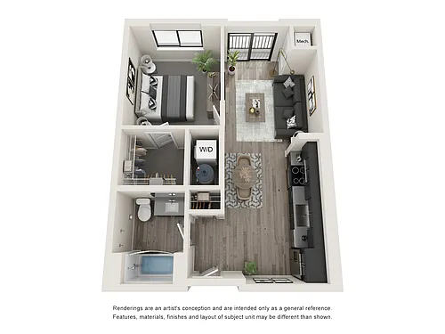 Floor plan 1bdx1ba