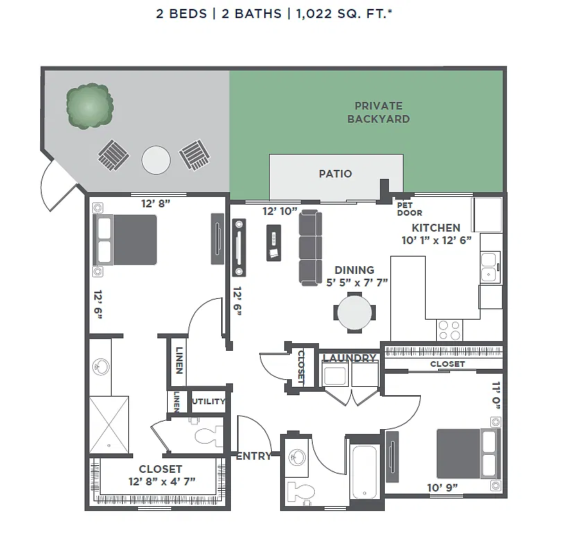 Floor plan Two Bedroom