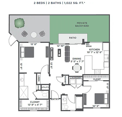 Floor plan Two Bedroom