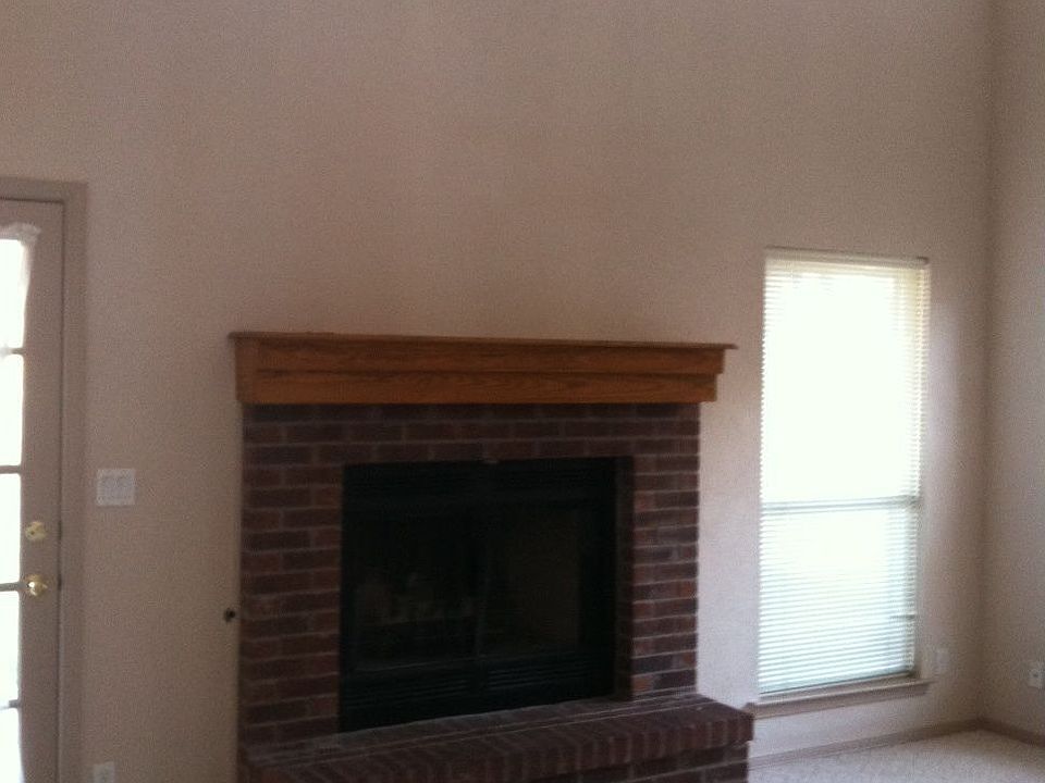 Charming brick fireplace
