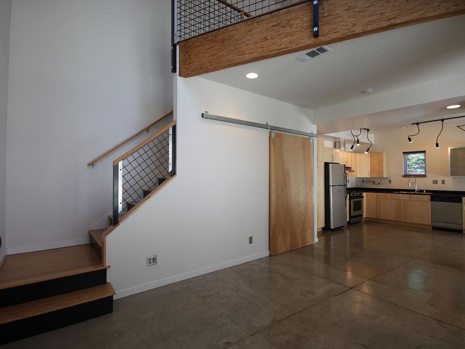 stairs living room kitchen