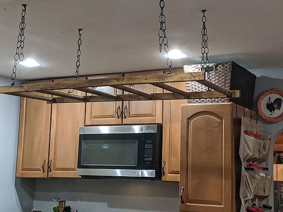 Rustic Ladder Pot Rack
