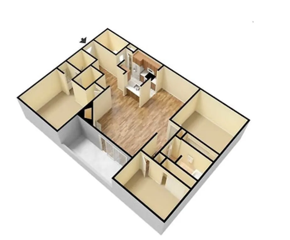 Floor plan 3x2 Chastain
