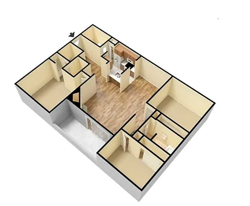 Floor plan 3x2 Chastain
