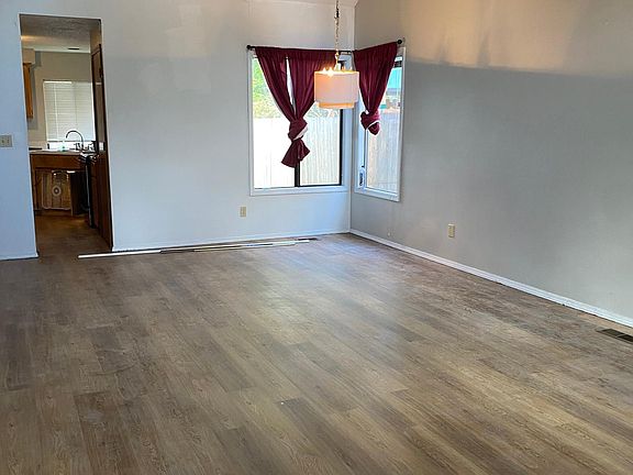 Dining room with new flooring install