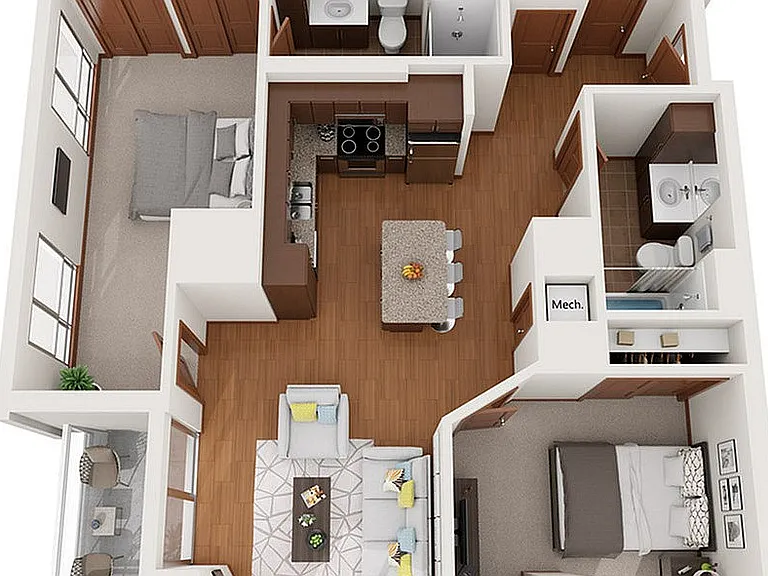 Floor Plan R | Domain | Apartments in Madison, WI Floor Plan R | Domain | Apartments in Madison, WI
