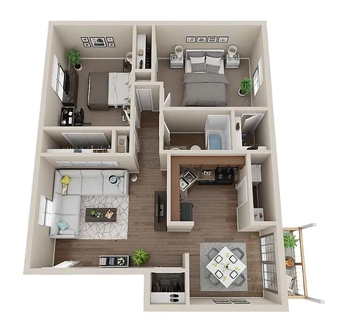 Floor plan 2BR - 1BTH