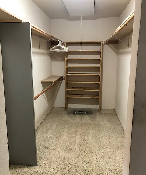 walk in primary closet