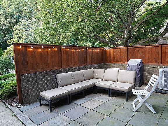 Patio w/ cedar privacy fence