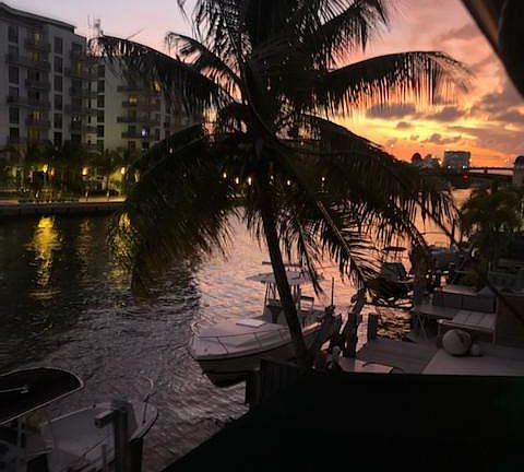 Sunset view from balcony