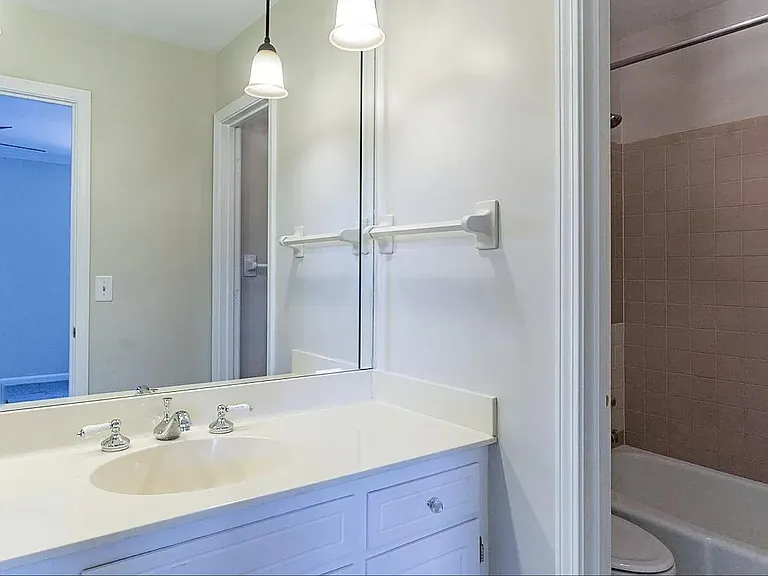 Primary bathroom has been updated.