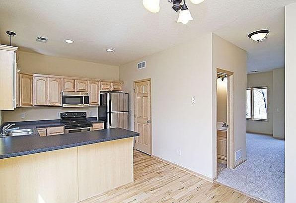 Kitchen into living room