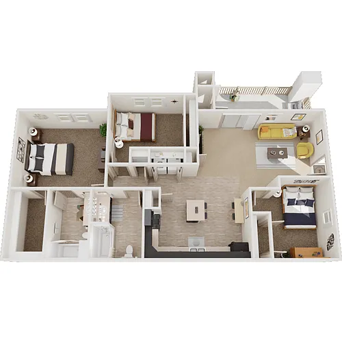 Floor plan 3 Bed 2 Bath
