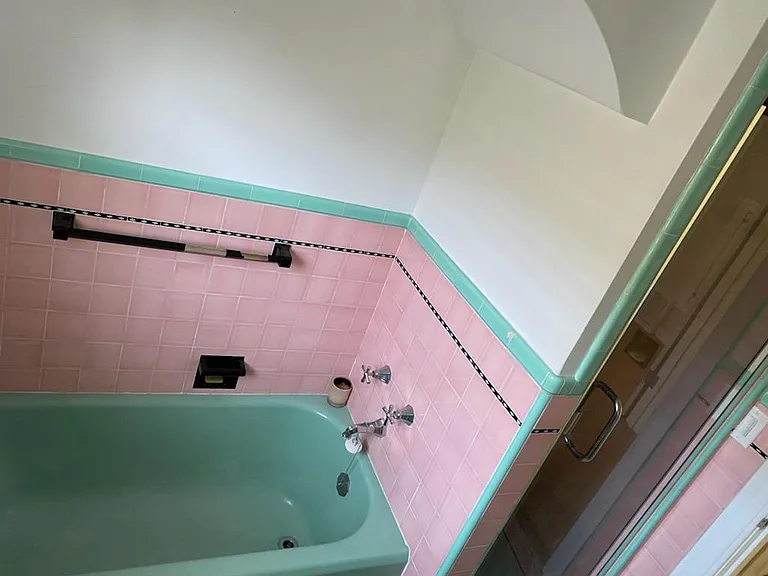 Separate tub and shower.