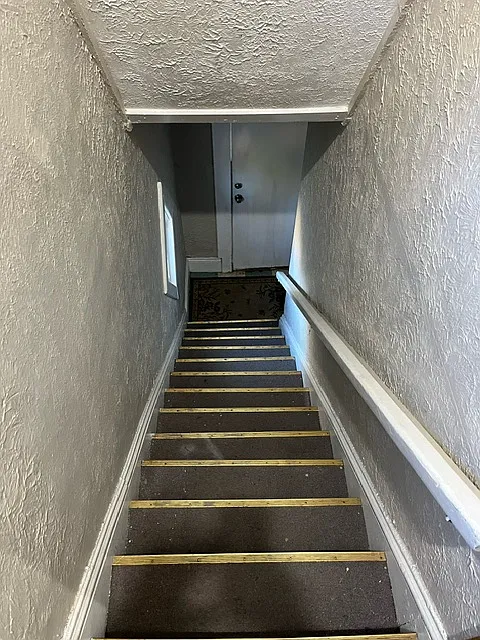 About 15 steps into the upstairs units.