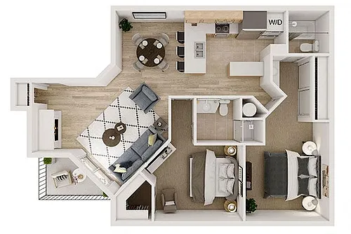 Floor plan 2B2B-A
