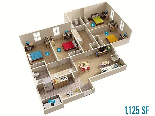 Floor plan 4 Bedroom