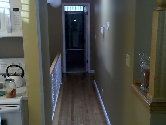 Hallway with skylight 