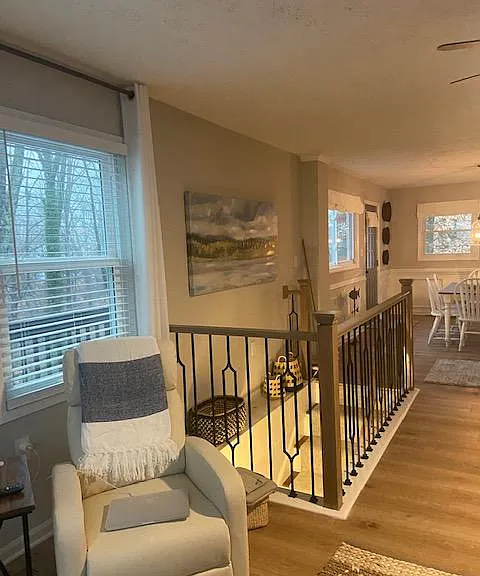 New Flooring and stair rails..designer touches