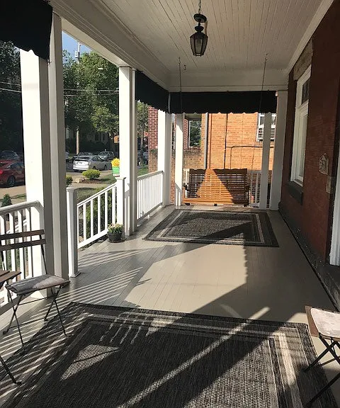 Front Porch with porch swing