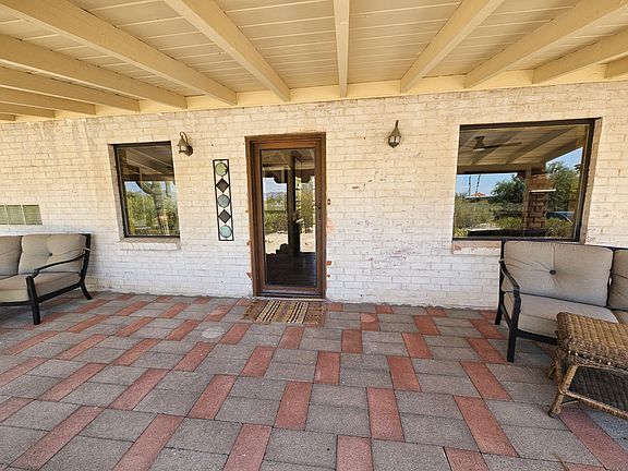 Covered patio off main entrance.