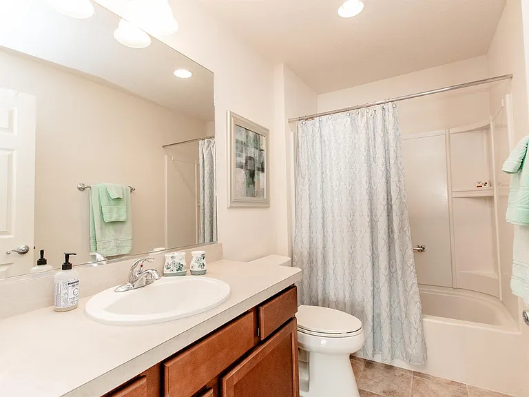 Guest bathroom with tub
