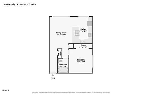 Floor plan One Bedroom - Grand Renovation
