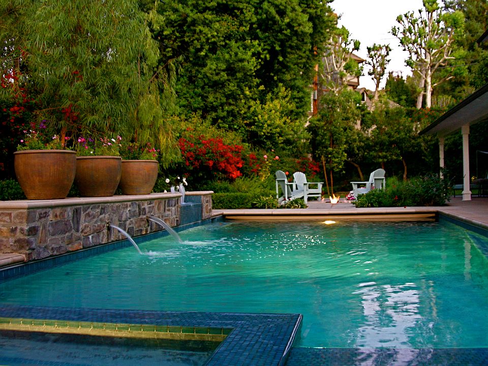 Spa, pool and fire pit 