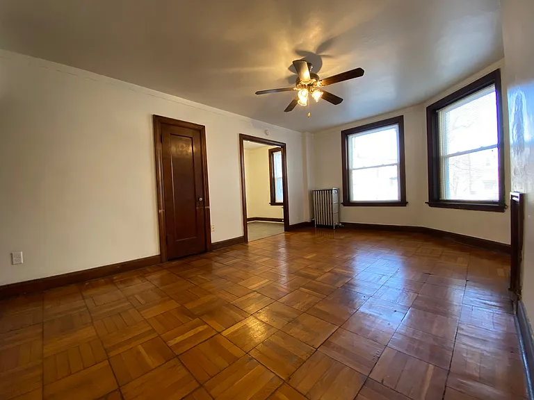 Parquet wood flooring.