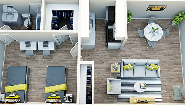 1BR/1BA 1BR/1BA