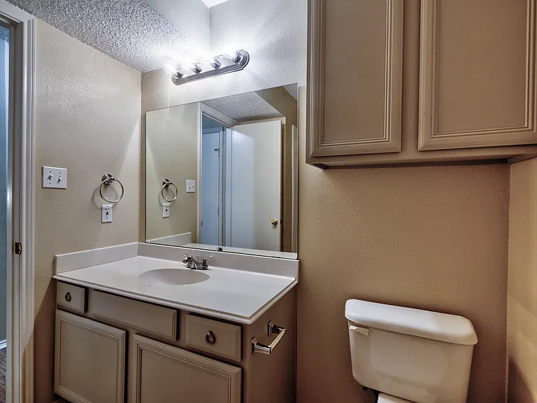 Upstairs bath; new light fixture, hardware