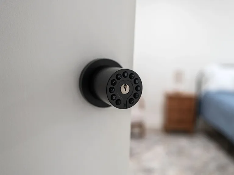 Smart lock in each bedroom.