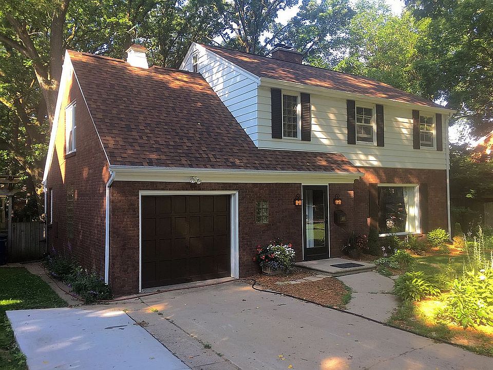 Stained brick after new roof