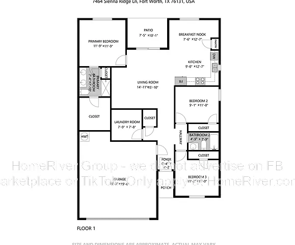 3 bed, 2.0 bath, 1416 sqft, $2,075 — Photo 2