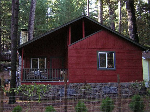 Back of home, showing covered porch