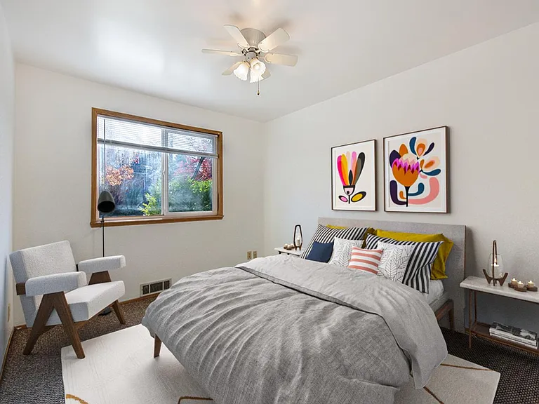 Bedroom 7. This image shows a virtually furnished space. Bedrooms come unfurnished.