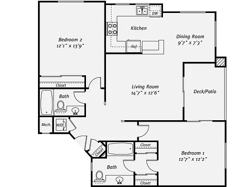 Floor plan B3G