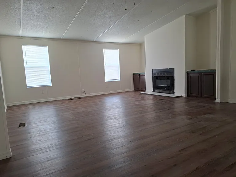 Living room with electric fireplace