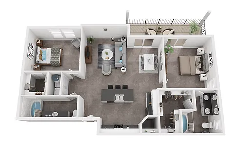 Floor plan B2 - Hill Country