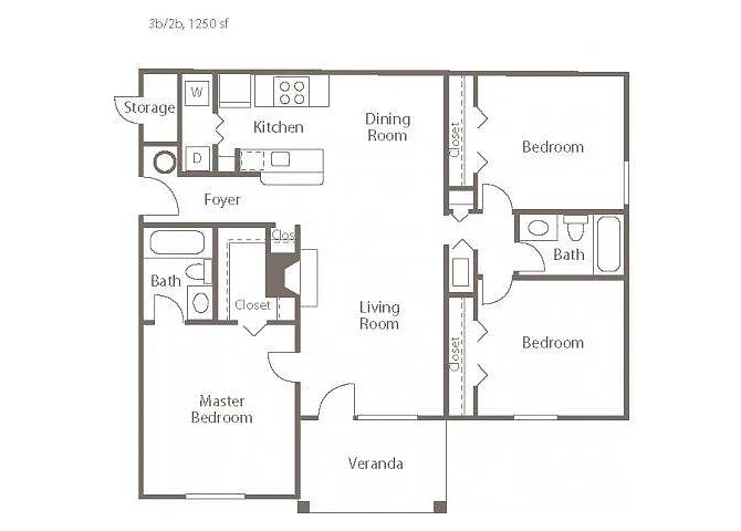 Floor plan 3 Bedroom